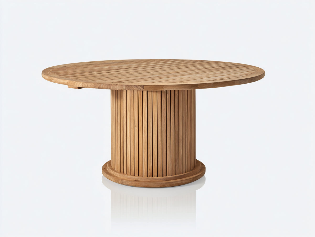 Tavolo da giardino - Legno - 130x130x75 cm - Marrone chiaro - Stile contemporaneo