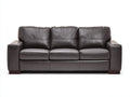 Divani a 3 posti - similpelle-legno - 211x92x89 cm - grigio scuro - stile moderno