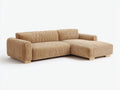 Divano angolare - Tessuto-Legno - 292x172x84 cm - Cammello - Moderno